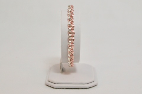 3-into-3 Bracelet in Rose Gold and Silver Enameled Copper